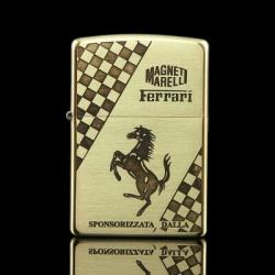 Bật lửa Zippo chính hãng đồng nhẹ khắc Ferrari - Mã SP: ZPC0060