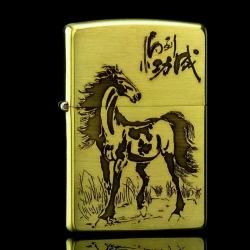 Bật lửa Zippo chính hãng đồng nhẹ khắc mã đáo thành công