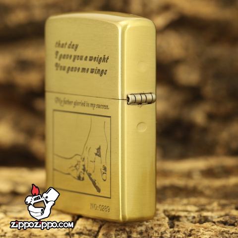 Bật lửa Zippo chính hãng đồng nhẹ khắc ngày của bố vô cùng ý nghĩa