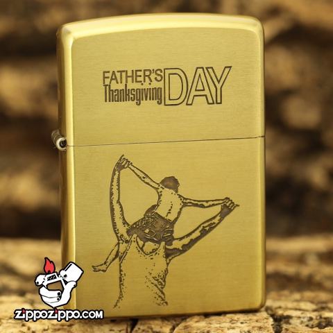 Bật lửa Zippo chính hãng đồng nhẹ khắc ngày của bố vô cùng ý nghĩa