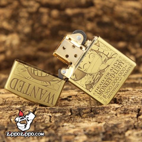 Bật lửa Zippo chính hãng đồng nhẹ phiên bản Luffy One Piece