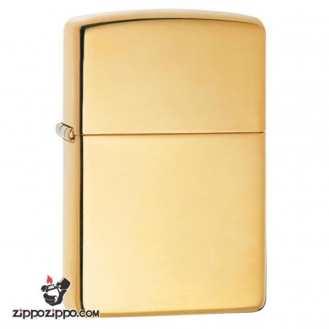 Bật Lửa Zippo Đồng Vàng Trơn Bóng - SKU 254B – Zippo High Polished Brass