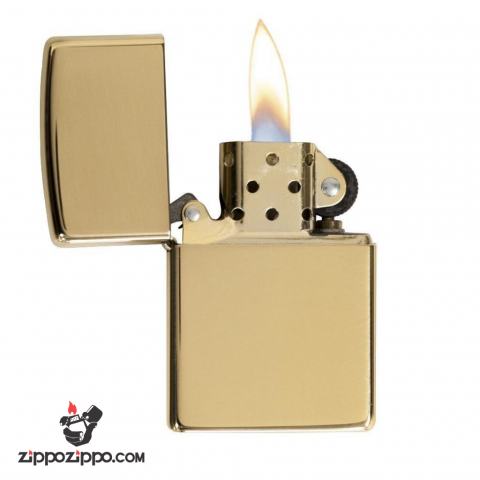 Bật Lửa Zippo Đồng Vàng Trơn Bóng - SKU 254B – Zippo High Polished Brass