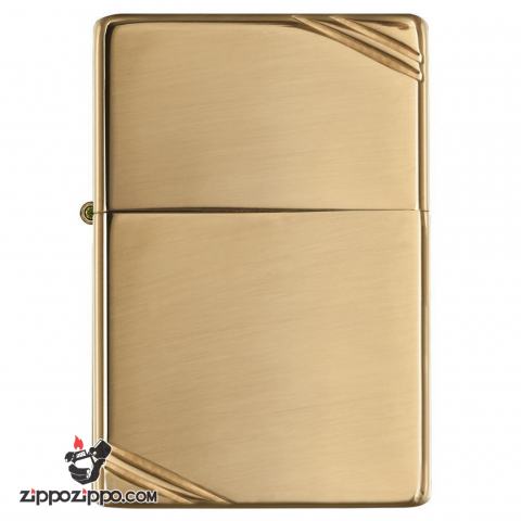 Bật Lửa Zippo 1937 Đồng Vàng Trơn Bóng Chặt Góc - SKU 270 – Zippo Vintage High Polish Brass