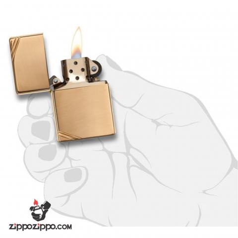 Bật Lửa Zippo 1937 Đồng Vàng Trơn Bóng Chặt Góc - SKU 270 – Zippo Vintage High Polish Brass
