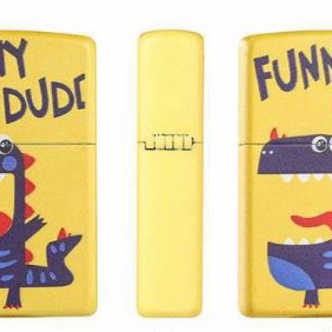 Bật Lửa Zippo Chính Hãng In Màu Chú Khủng Long Ngỗ Nghĩnh Funny Dudu