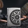 Bật Lửa Zippo Chính Hãng Khắc Bản Đồ Và La Bàn Mạ Antique Silver