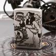 Bật Lửa Zippo Chính Hãng Khắc Cô Gái Zippo Mạ Antique Silver