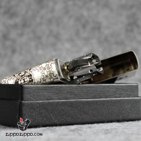 Bật lửa Zippo Chính Hãng Khắc Đức Phật Và Ác Quỷ Bản Mạ Antique Silver