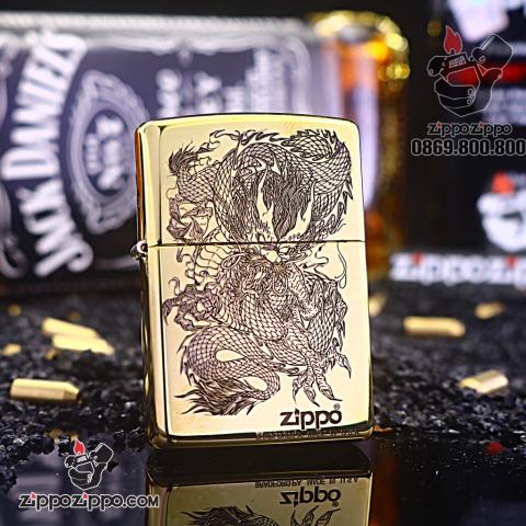 Bật Lửa Zippo Chính Hãng Khắc Hình Thiên Long