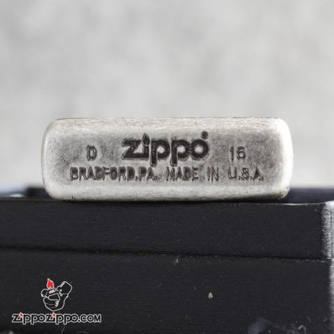 Bật lửa Zippo Chính Hãng Khắc Hoa Văn Arabesque Mạ Antique Silver