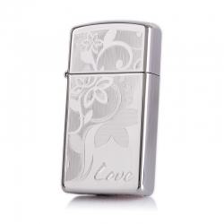 Bật lưa zippo chính hãng khắc khao văn Love Flower - Mã SP: ZPC0354