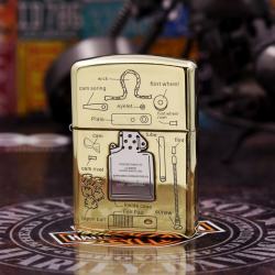 Bật lửa Zippo Chính Hãng Khắc Mô hình Zippo Sang Trọng Bản Amor - Mã SP: ZPC2640