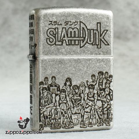 Bật lửa Zippo Chính Hãng Khắc SLAMDUNK Mạ Antique Silver