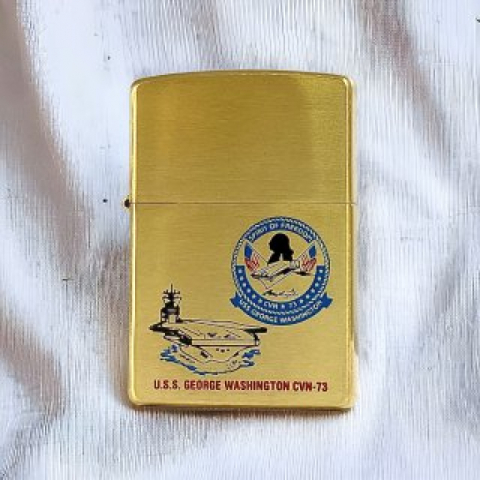 BẬT LỬA Zippo CHÍNH HÃNG KHẮC tàu chiến U.S.S GEORGE WASHINGTON CVN-73