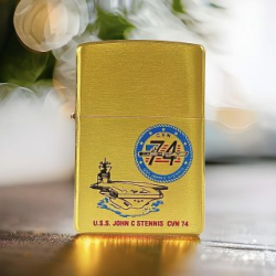 BẬT LỬA Zippo Chính Hãng  Khắc Tàu chiến U.S.S JOHN C STENNIS CVN-74 - Mã SP: ZPC4055-204