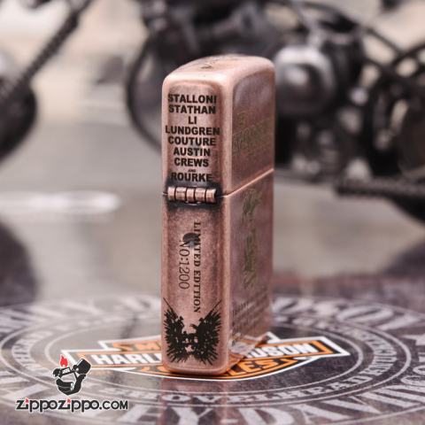 Bật lửa Zippo chính hãng khắc The Expendables Bản Mạ Antique Copper