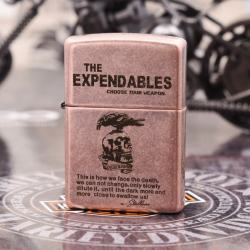 Bật lửa Zippo chính hãng khắc The Expendables Bản Mạ Antique Copper