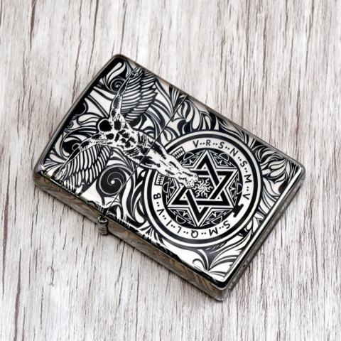 Bật Lửa Zippo Chính Hãng Khắc Thiên Thần Đen Bóng