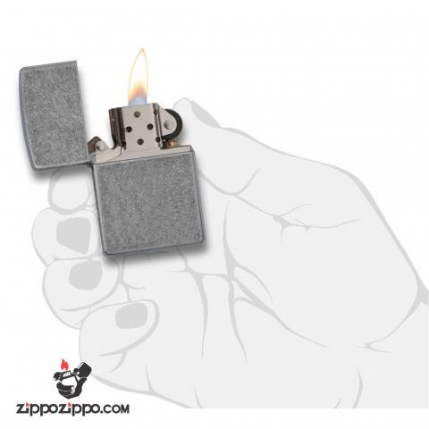Bật Lửa Zippo Đồng Thau Mạ Bạc Giả Cổ - SKU 121FB – Zippo Antique Silver Plate