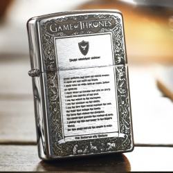 Bật lửa Zippo chính hãng màu bạc phiên bản Game of Thornes - Mã SP: ZPC1687