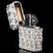 Bật lửa Zippo chính hãng màu bạc trắng khắc hình đức phật cổ