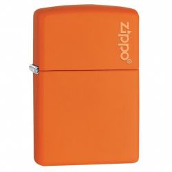 Bật Lửa Zippo Sơn Tĩnh Điện Màu Cam - Logo Zippo SKU 231ZL – Zippo Orange Matte With Zippo Logo - Mã SP: ZPC0283ZL