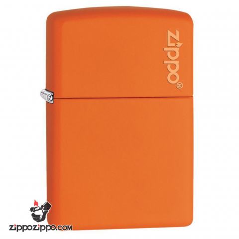 Bật Lửa Zippo Sơn Tĩnh Điện Màu Cam - Logo Zippo SKU 231ZL – Zippo Orange Matte With Zippo Logo