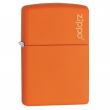 Bật Lửa Zippo Sơn Tĩnh Điện Màu Cam - Logo Zippo SKU 231ZL – Zippo Orange Matte With Zippo Logo