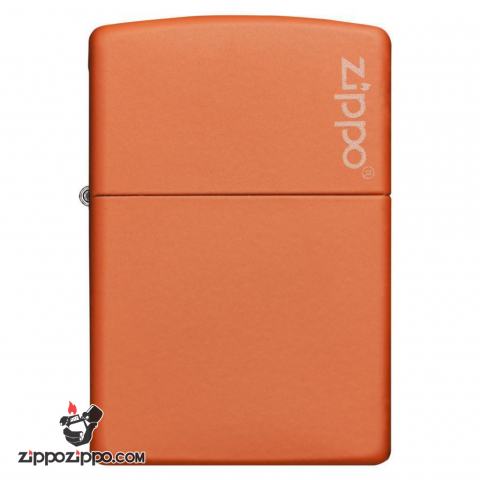 Bật Lửa Zippo Sơn Tĩnh Điện Màu Cam - Logo Zippo SKU 231ZL – Zippo Orange Matte With Zippo Logo
