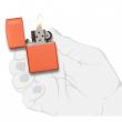 Bật Lửa Zippo Sơn Tĩnh Điện Màu Cam - Logo Zippo SKU 231ZL – Zippo Orange Matte With Zippo Logo
