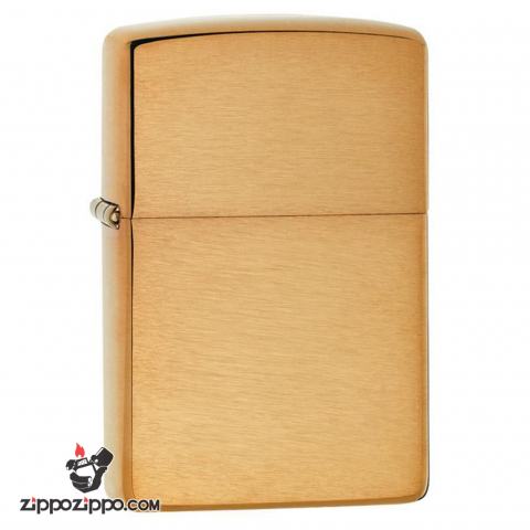 Bật Lửa Zippo Đồng Vàng Vân Xước Ngang - SKU 204B – Zippo Brushed Brass