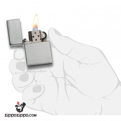 Bật Lửa Zippo 1935Mạ Chrome Vân Ngang - SKU 1935.25 – Zippo 1935 Replica Brushed Chrome