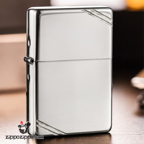 Zippo 14 - Bật lửa Zippo chính hãng phiên bản 1937 bạc nguyên khối chặt góc