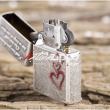 Bật lửa Zippo chính hãng phiên bản Hàn Quốc bạc cổ trái tim tình yêu
