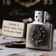 Bật Lửa Zippo Chính Hãng Phiên Bản Xuất Nhật Ốp Viên Đạn Cổ Điển Màu Bạc