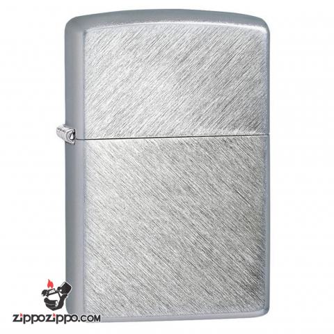 Bật Lửa Zippo Mạ Chrome Xước Xéo - SKU 24648 – Zippo Herringbone Sweep Brushed Chrome
