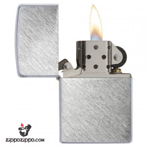 Bật Lửa Zippo Mạ Chrome Xước Xéo - SKU 24648 – Zippo Herringbone Sweep Brushed Chrome
