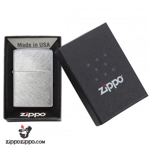 Bật Lửa Zippo Mạ Chrome Xước Xéo - SKU 24648 – Zippo Herringbone Sweep Brushed Chrome