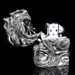 Bật lửa Zippo chính hãng Rồng quấn quanh mắt ngọc tím tinh xảo - Mã SP: ZPC0092
