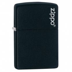 Bật Lửa Zippo Sơn Tĩnh Điện Màu Đen Logo Zippo- Sku 218ZL – Zippo Black Matte with Zippo Logo - Mã SP: ZPC0328