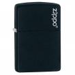 Bật Lửa Zippo Sơn Tĩnh Điện Màu Đen Logo Zippo- Sku 218ZL – Zippo Black Matte with Zippo Logo