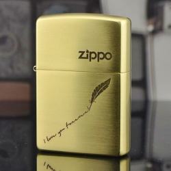Bật lửa Zippo Chính Hãng vân xước khắc Original Love you forever - Mã SP: ZPC1774