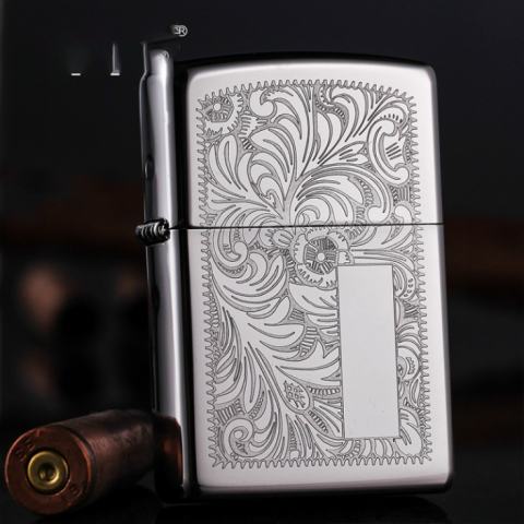 Bật Lửa Zippo Mạ Chrome Hoa Văn Ý - Sku 352 – Zippo Venetian Chrome
