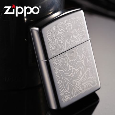 Bật Lửa Zippo Mạ Chrome Hoa Văn Ý - Sku 352 – Zippo Venetian Chrome