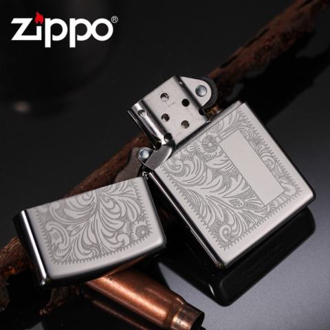 Bật Lửa Zippo Mạ Chrome Hoa Văn Ý - Sku 352 – Zippo Venetian Chrome