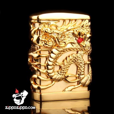 Bật lửa Zippo chính hng rồng vàng quấn xung quanh