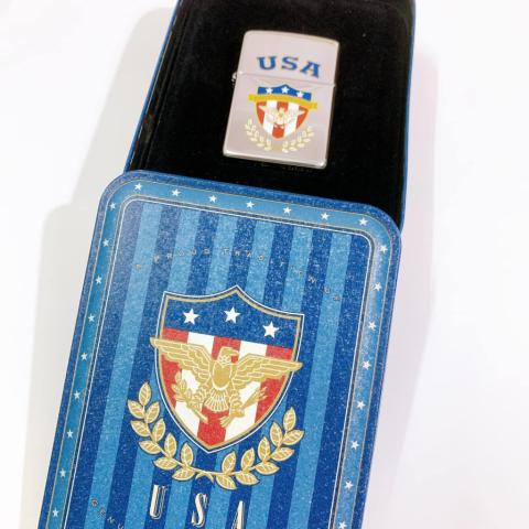 Bật Lửa Zippo Chủ Đề Quốc Huy Mỹ Sản Xuất Năm 1996