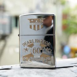 Bật lửa zippo Cổ khắc pearl harbor Sản xuất năm XVI - 2000 - Mã SP: ZPC2027