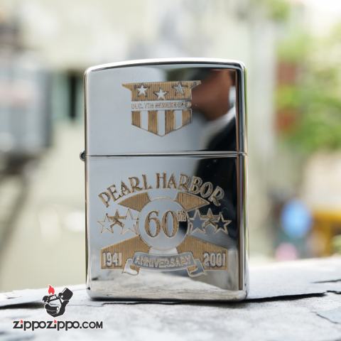 Bật lửa zippo Cổ khắc pearl harbor Sản xuất năm XVI - 2000